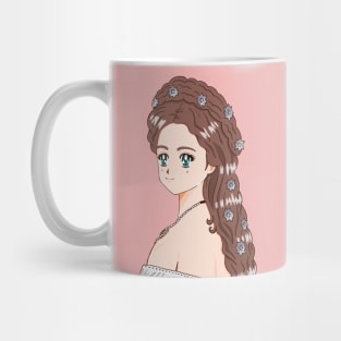Cute Empress Elisabeth Sissi 90's Anime Style Mug
